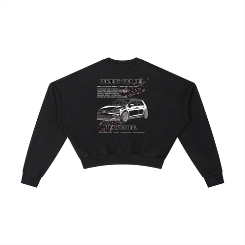JDM GTIR - Vintage Washed Cropped Sweatshirt